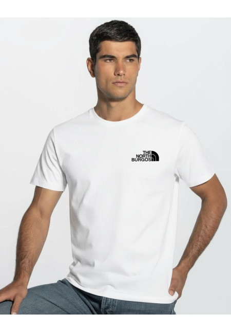 Camiseta Blanca The North Burgos Negra Modelo 02
