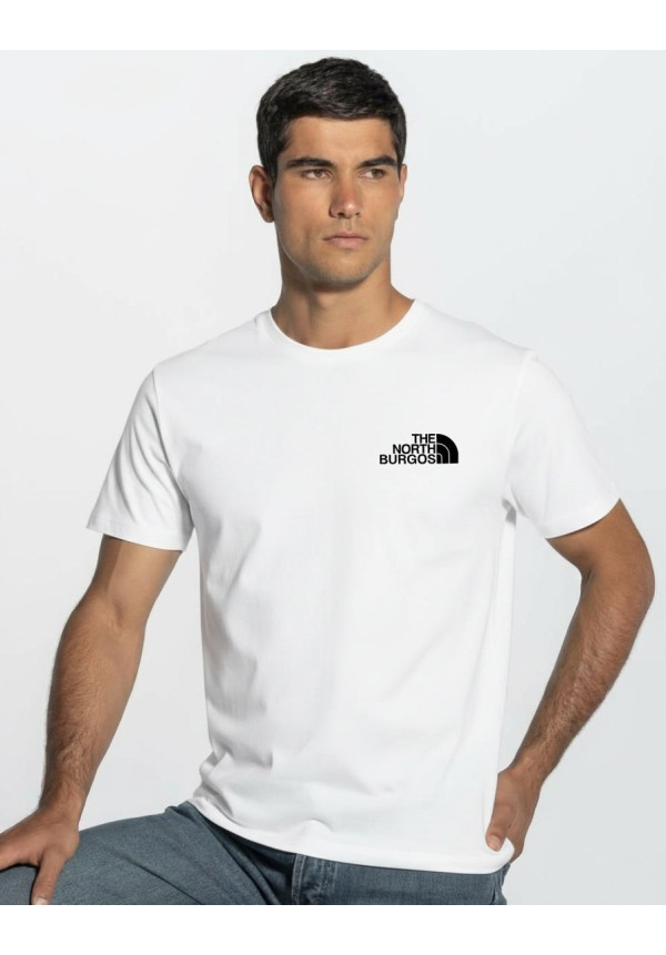 Camiseta Blanca The North Burgos Negra Modelo 02