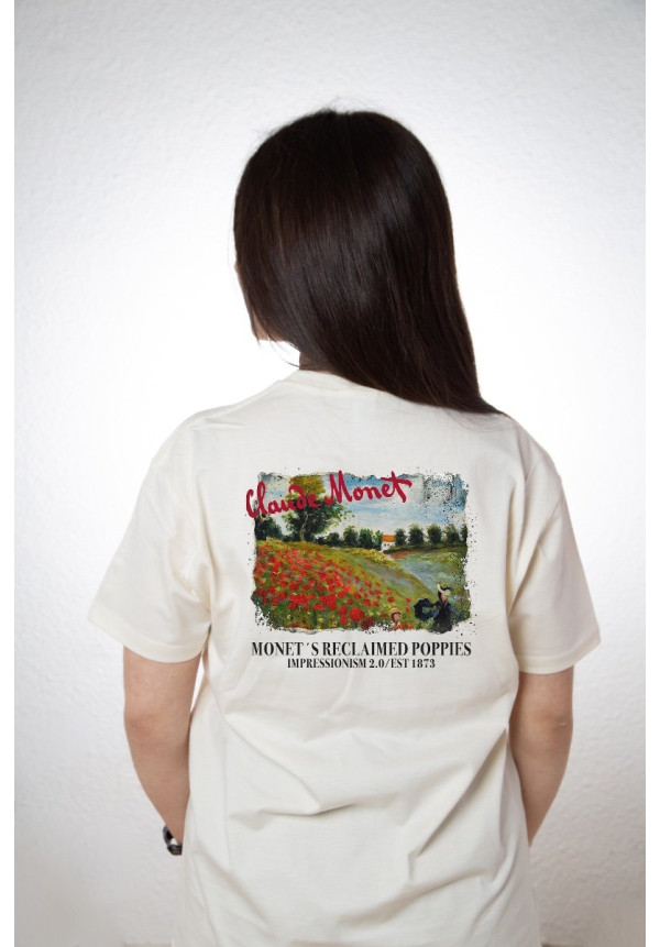 Camiseta Beige Monet Amapolas