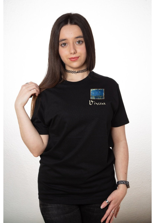 Camiseta Negra Starry Night Over The Rhone