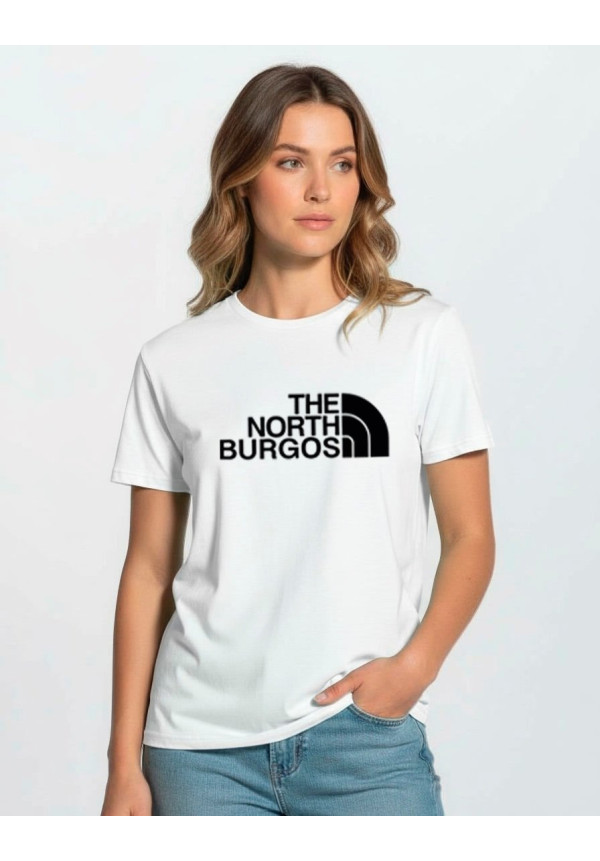 Camiseta Blanca The North Burgos Negra Modelo 15