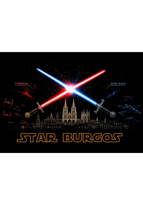 Camiseta Azul Navy Star Burgos Skyline
