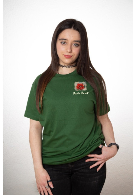 Camiseta Verde Monet Amapolas