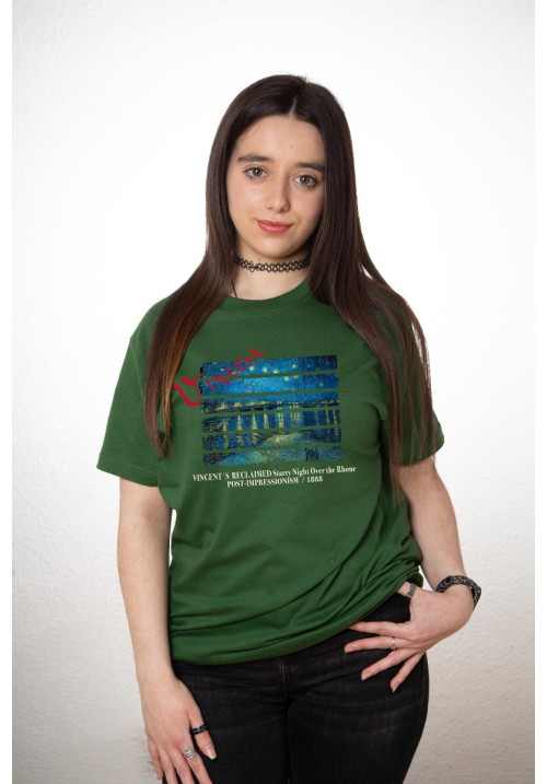 Camiseta Verde Starry Night Over The Rhone V2
