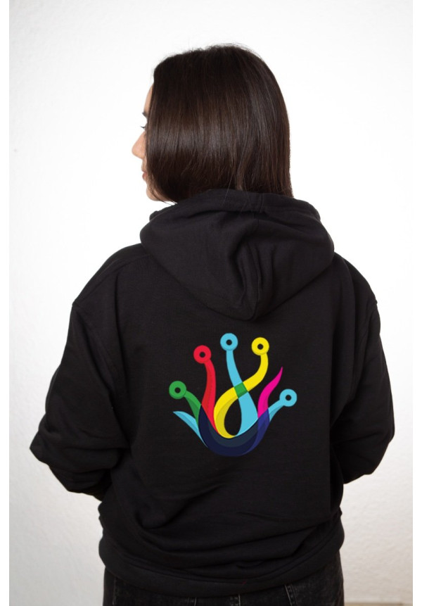 Sudadera Personalizada Unisex Capucha Negra