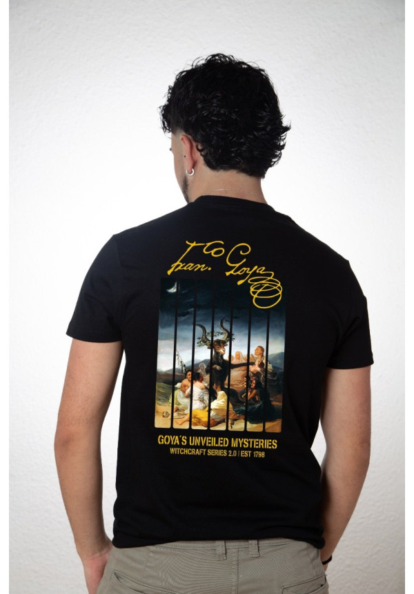 Camiseta Negra Goya El Aquelarre Barras