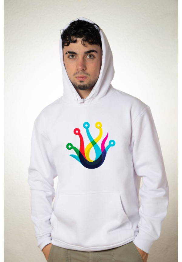 Sudadera Personalizada Unisex Capucha Blanca