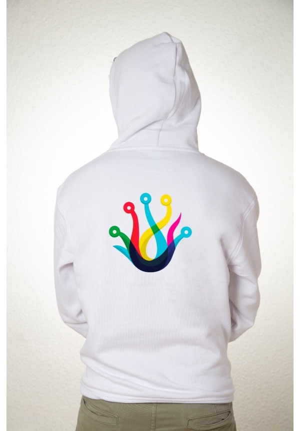 Sudadera Personalizada Unisex Capucha Blanca