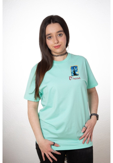 Camiseta Aqua Vangogh Starry Night