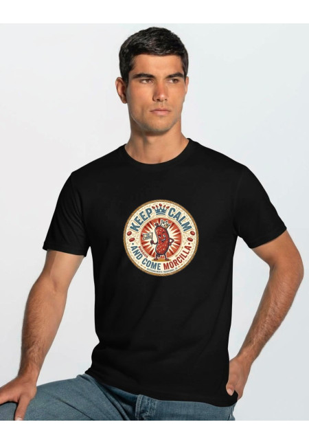 Camiseta Negra Keep Calm Morcilla