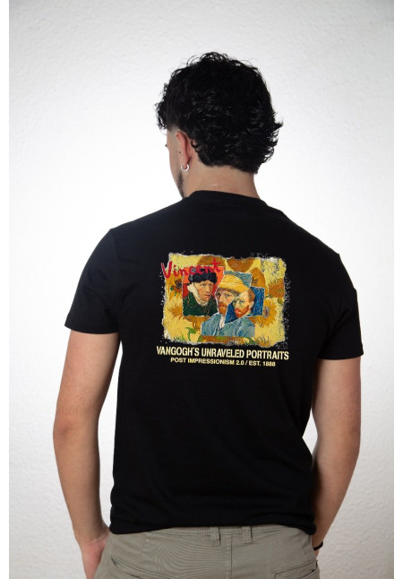 Camiseta Negra Vangogh Autorretrato
