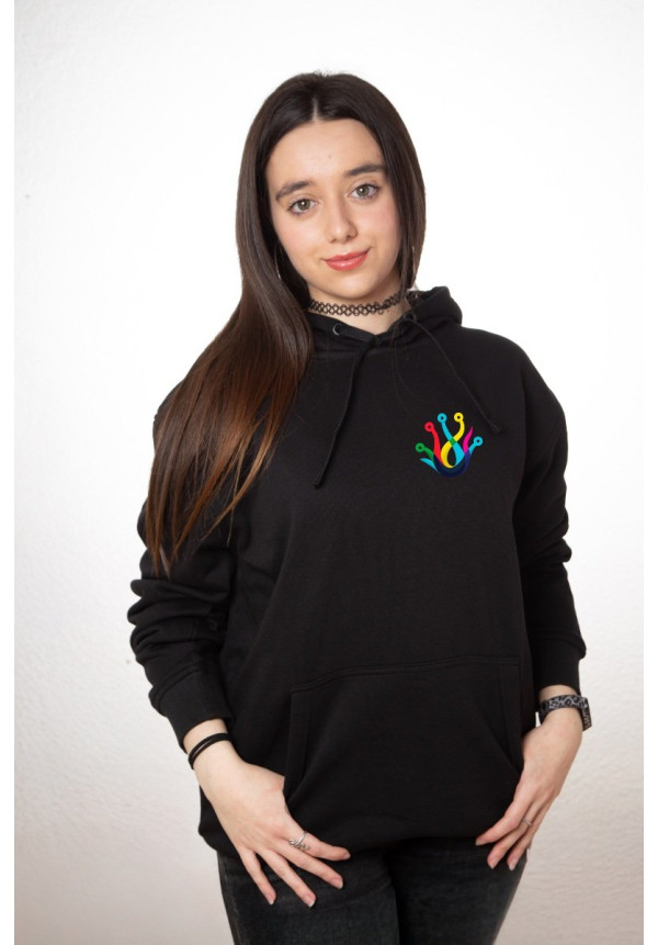 Sudadera Personalizada Unisex Capucha Negra