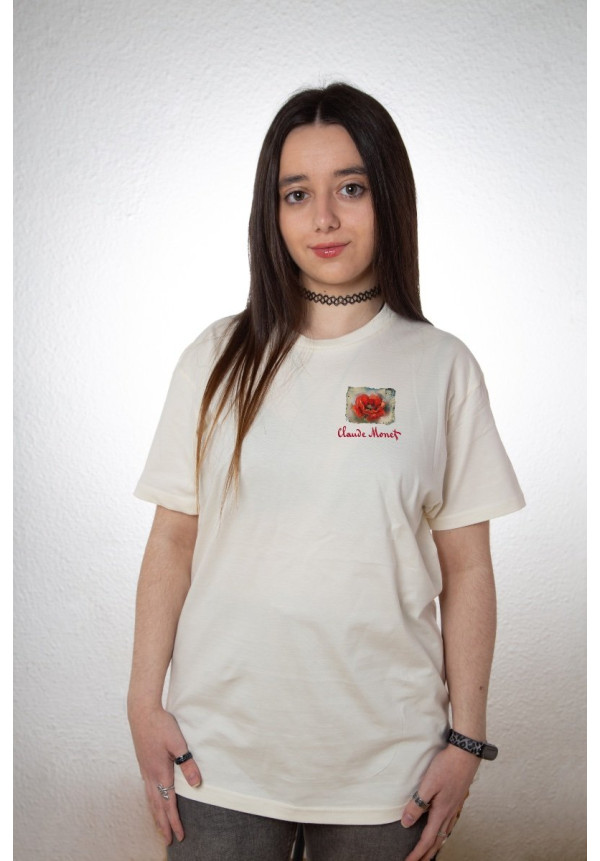Camiseta Beige Monet Amapolas