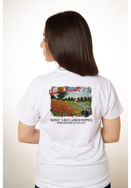 Camiseta Blanca Monet Amapolas