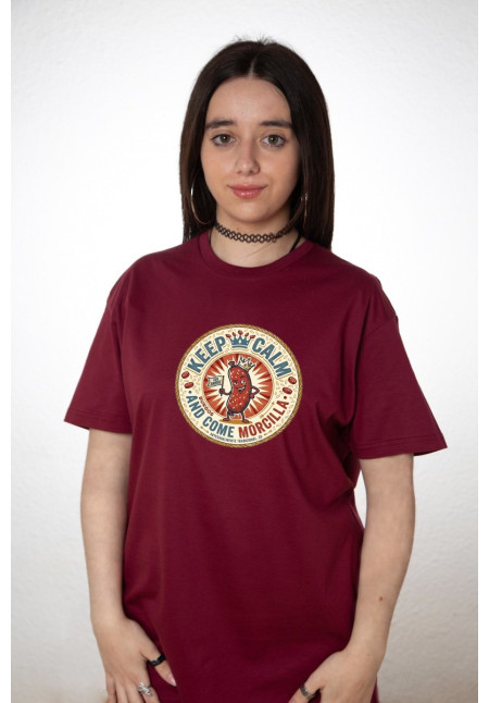 Camiseta Granate Keep Calm Morcilla Camiseta Granate Keep Calm Morcilla