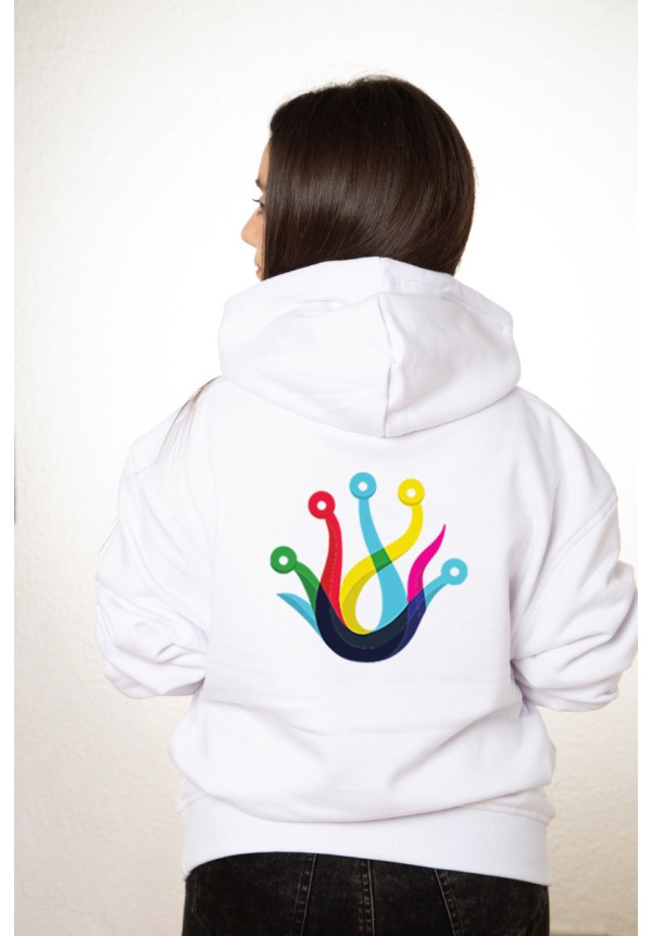 Sudadera Personalizada Unisex Capucha Blanca