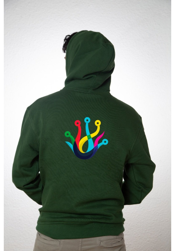 Sudadera Personalizada Unisex Capucha Verde