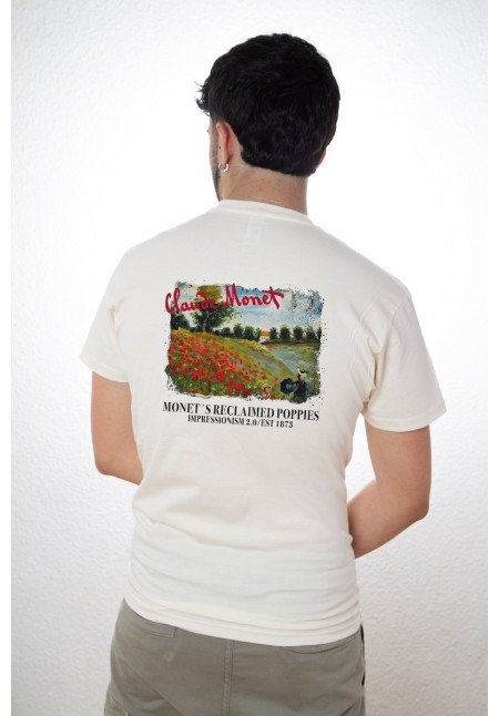 Camiseta Beige Monet Amapolas