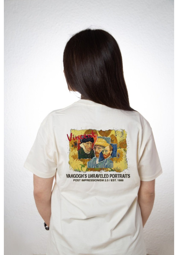 Camiseta Beige Vangogh Autorretrato