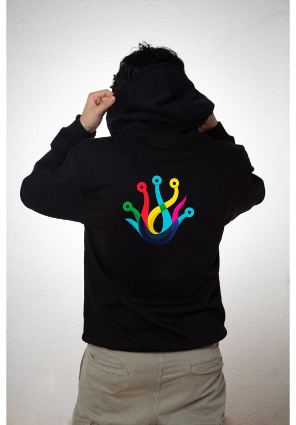 Sudadera Personalizada Unisex Capucha Negra
