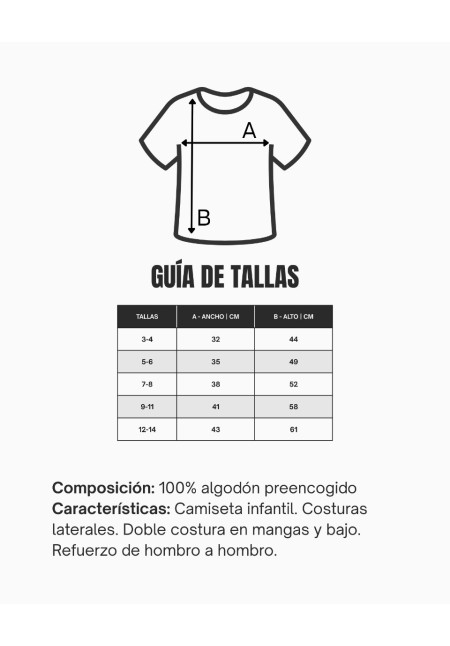 Camiseta Personalizada Niños Negra