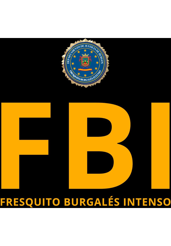 Camiseta Negra FBI Fresquito Burgalés Intenso Modelo 01