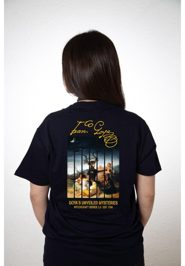 Camiseta Azul Navy Goya El Aquelarre Barras