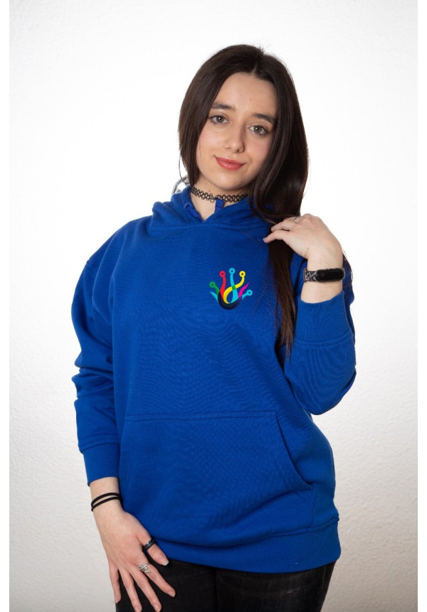 Sudadera Personalizada Unisex Capucha Azul