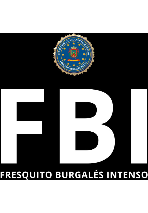 Camiseta Negra FBI Fresquito Burgalés Intenso Modelo 02