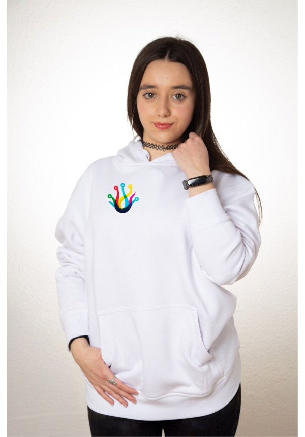 Sudadera Personalizada Unisex Capucha Blanca