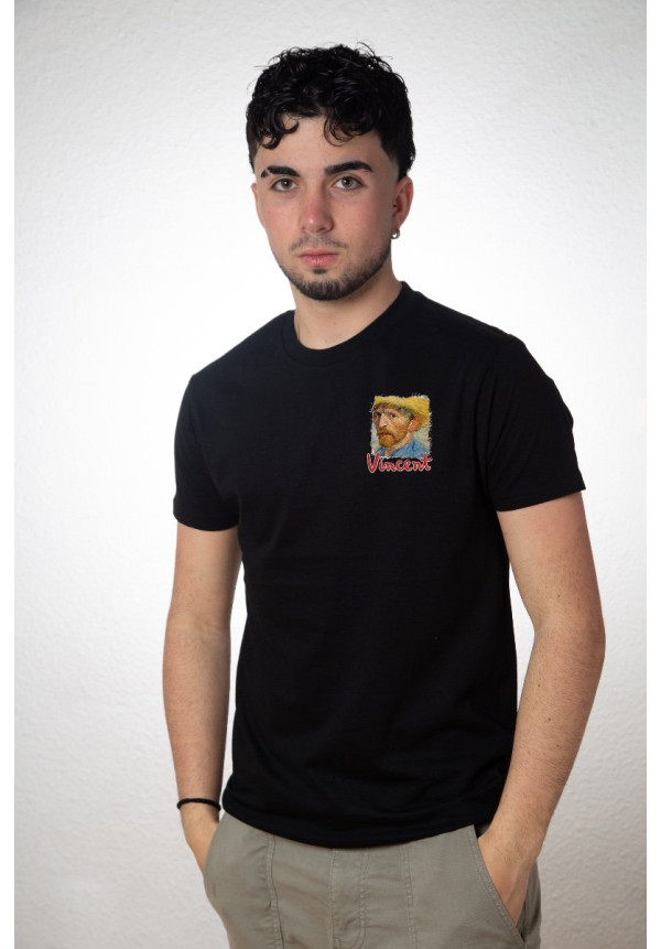 Camiseta Negra Vangogh Autorretrato