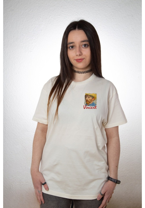 Camiseta Beige Vangogh Autorretrato