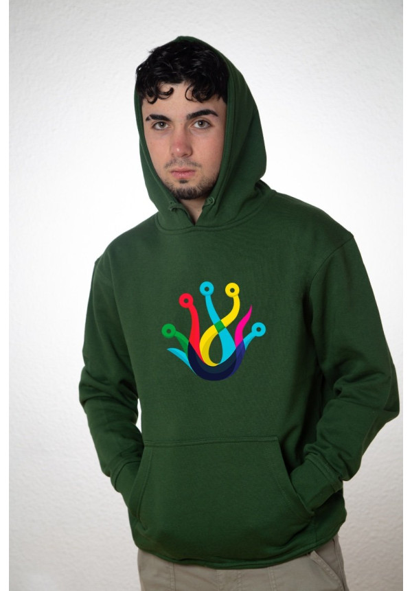 Sudadera Personalizada Unisex Capucha Verde