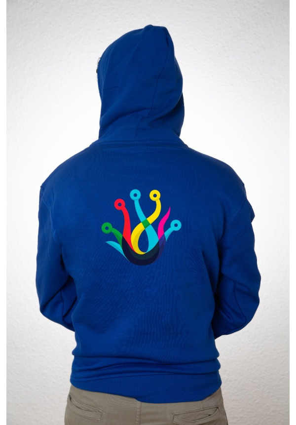 Sudadera Personalizada Unisex Capucha Azul