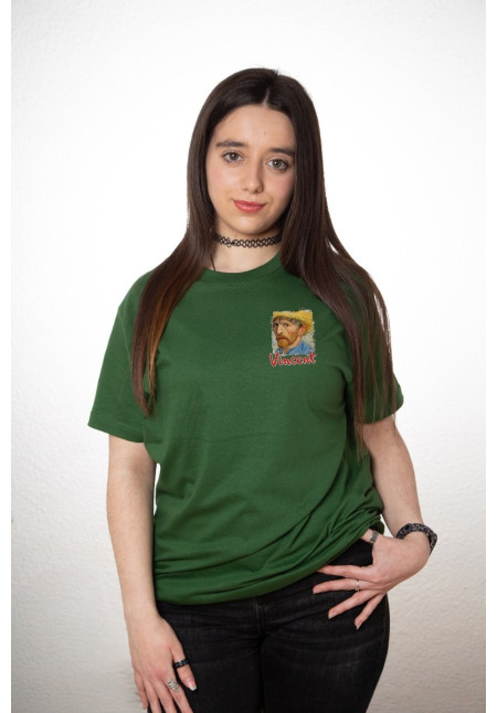 Camiseta Verde Vangogh Autorretrato