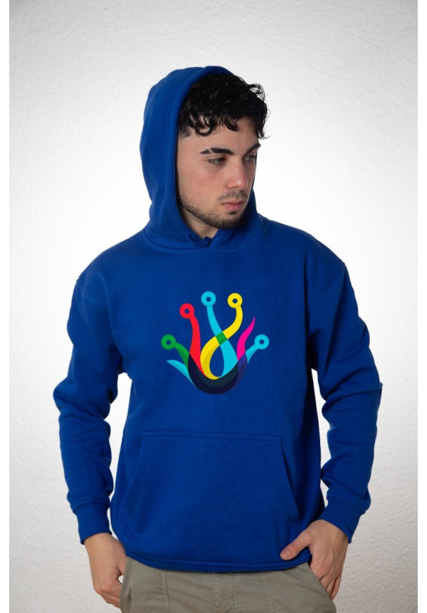 Sudadera Personalizada Unisex Capucha Azul