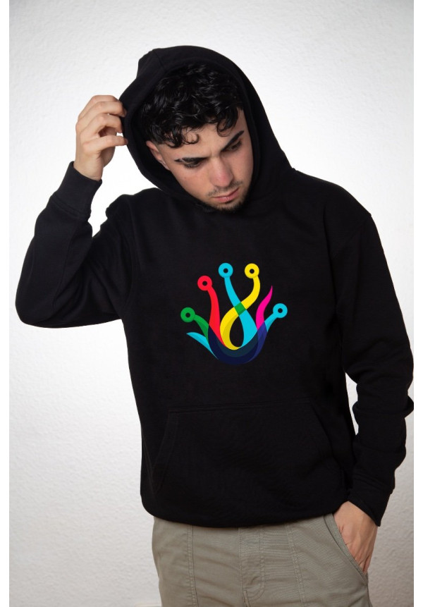 Sudadera Personalizada Unisex Capucha Negra