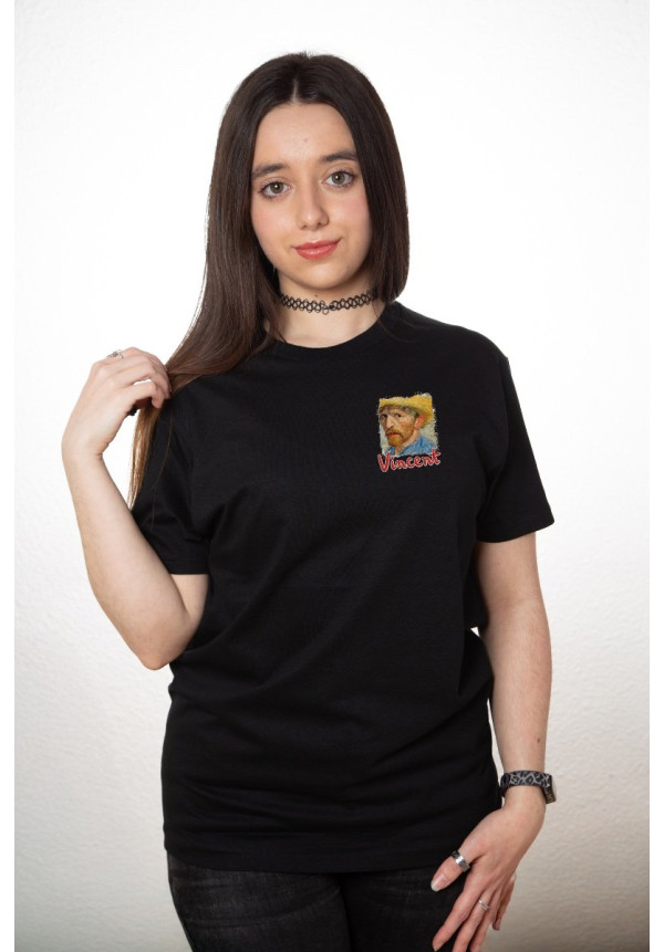 Camiseta Negra Vangogh Autorretrato