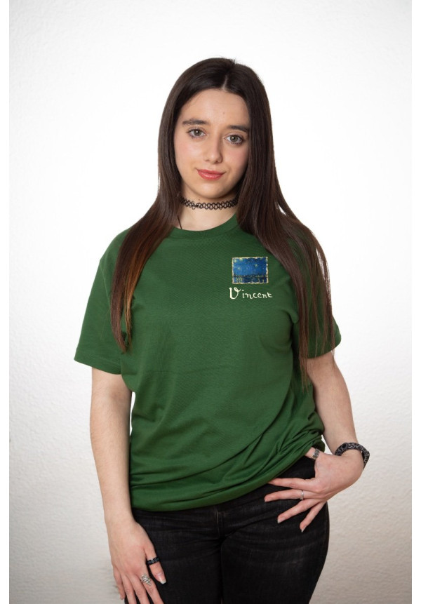 Camiseta Verde Starry Night Over The Rhone