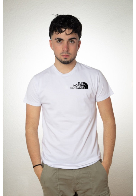 Camiseta Blanca The North Burgos Negra Modelo 02