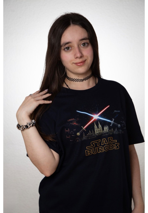 Camiseta Azul Navy Star Burgos Skyline
