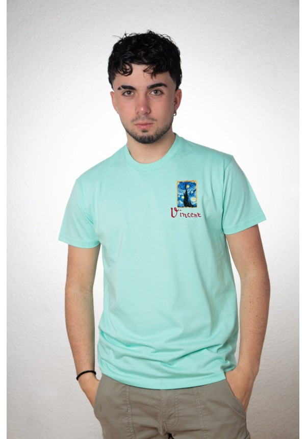Camiseta Aqua Vangogh Starry Night