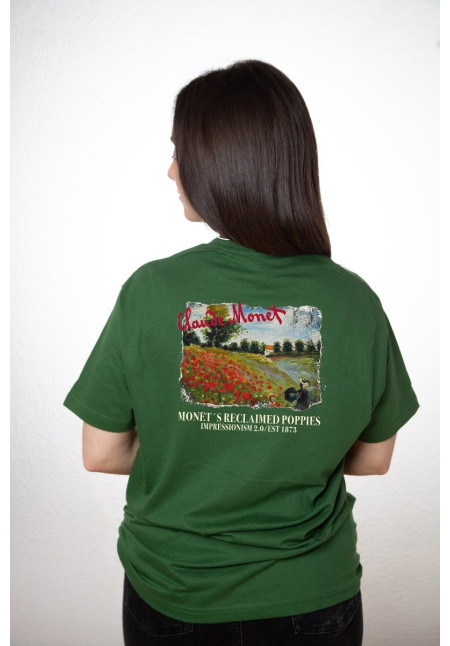 Camiseta Verde Monet Amapolas