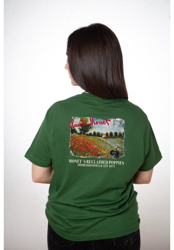 Camiseta Verde Monet Amapolas